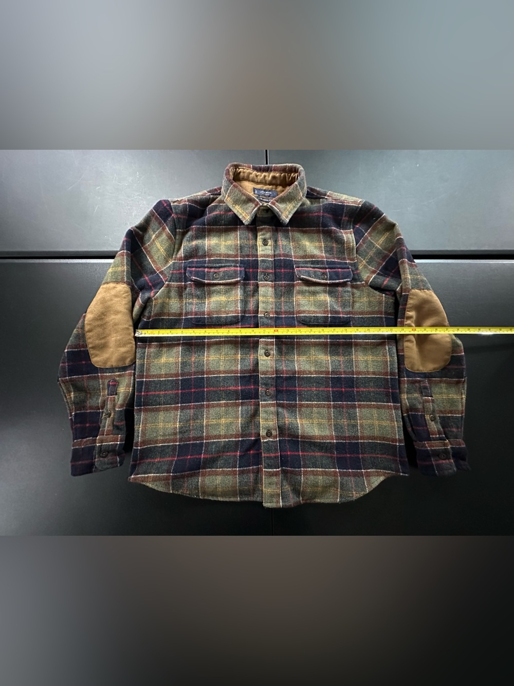 Lucky Brand Olive & Black Plaid Wool-Blend Shirt Jacket
